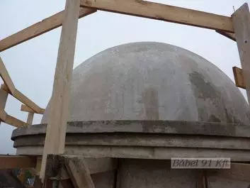 Vasbeton műtárgyak - Kopt templom kupola szerkezet